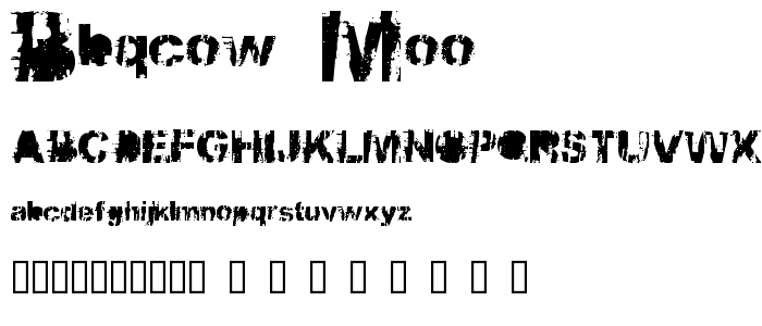 BBQcow moo font